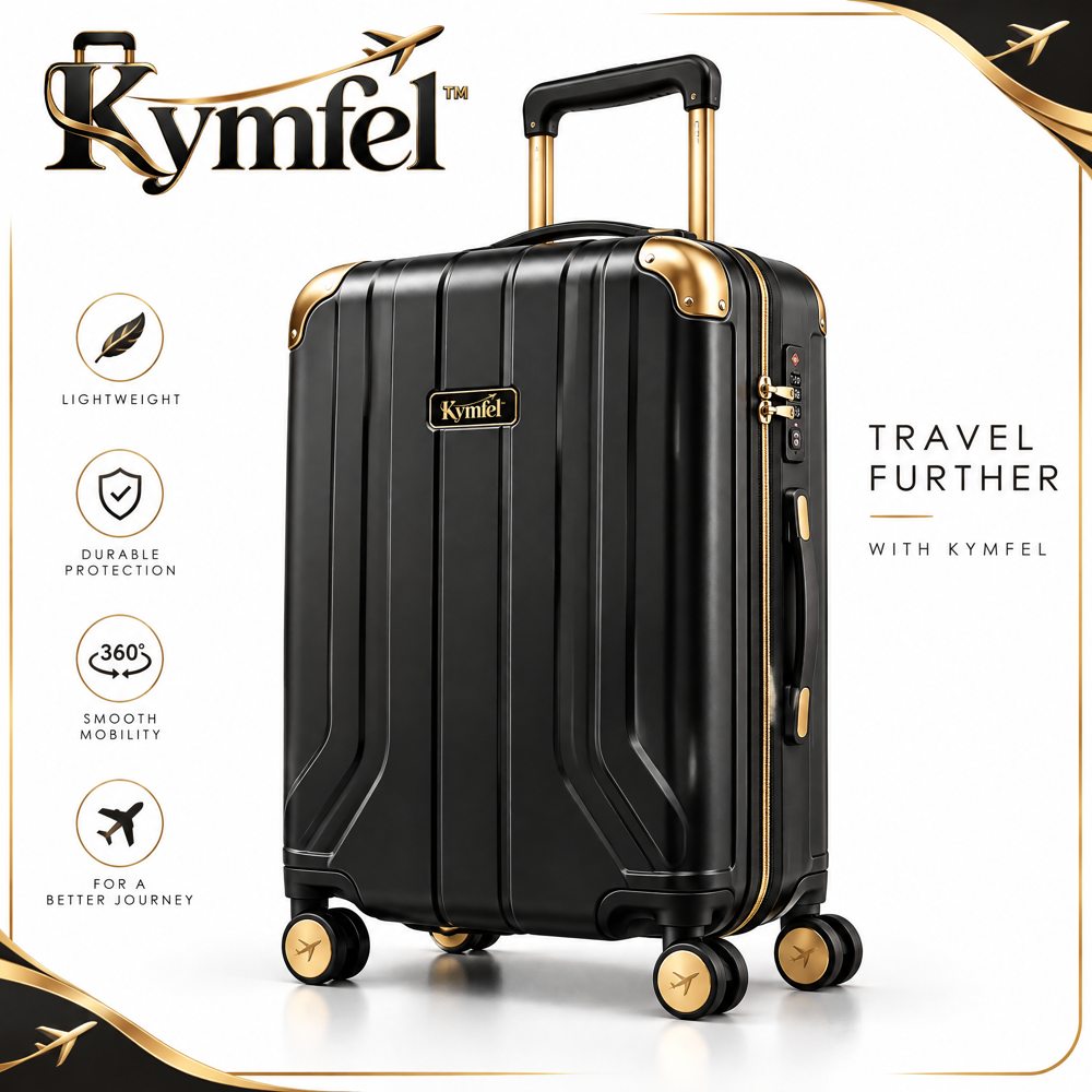 Black Hardside Spinner Luggage — photo 1