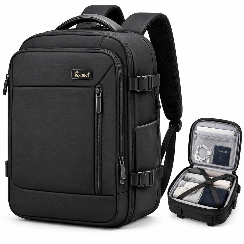 Black Carry-On Travel Backpack — photo 2