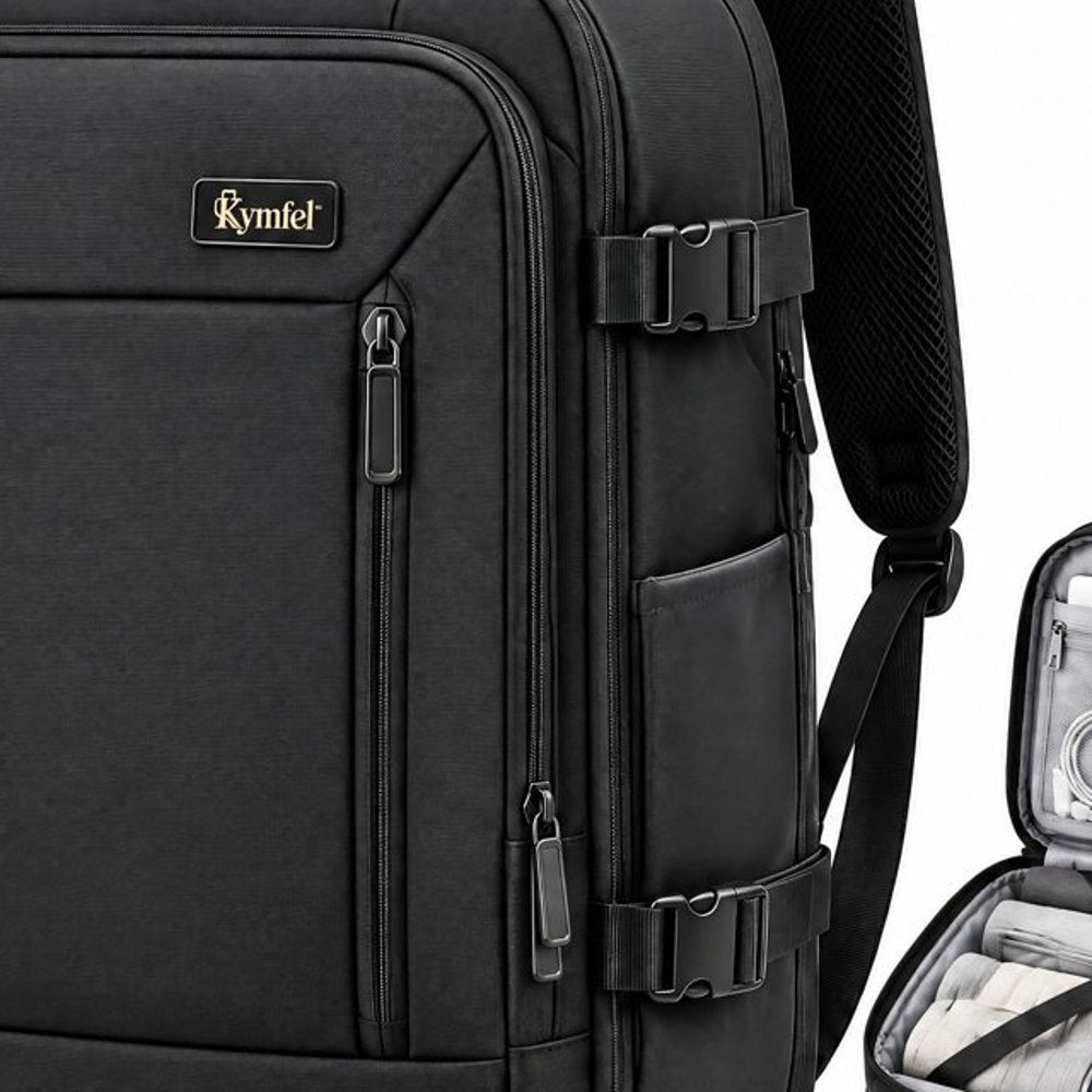 Black Carry-On Travel Backpack — photo 5