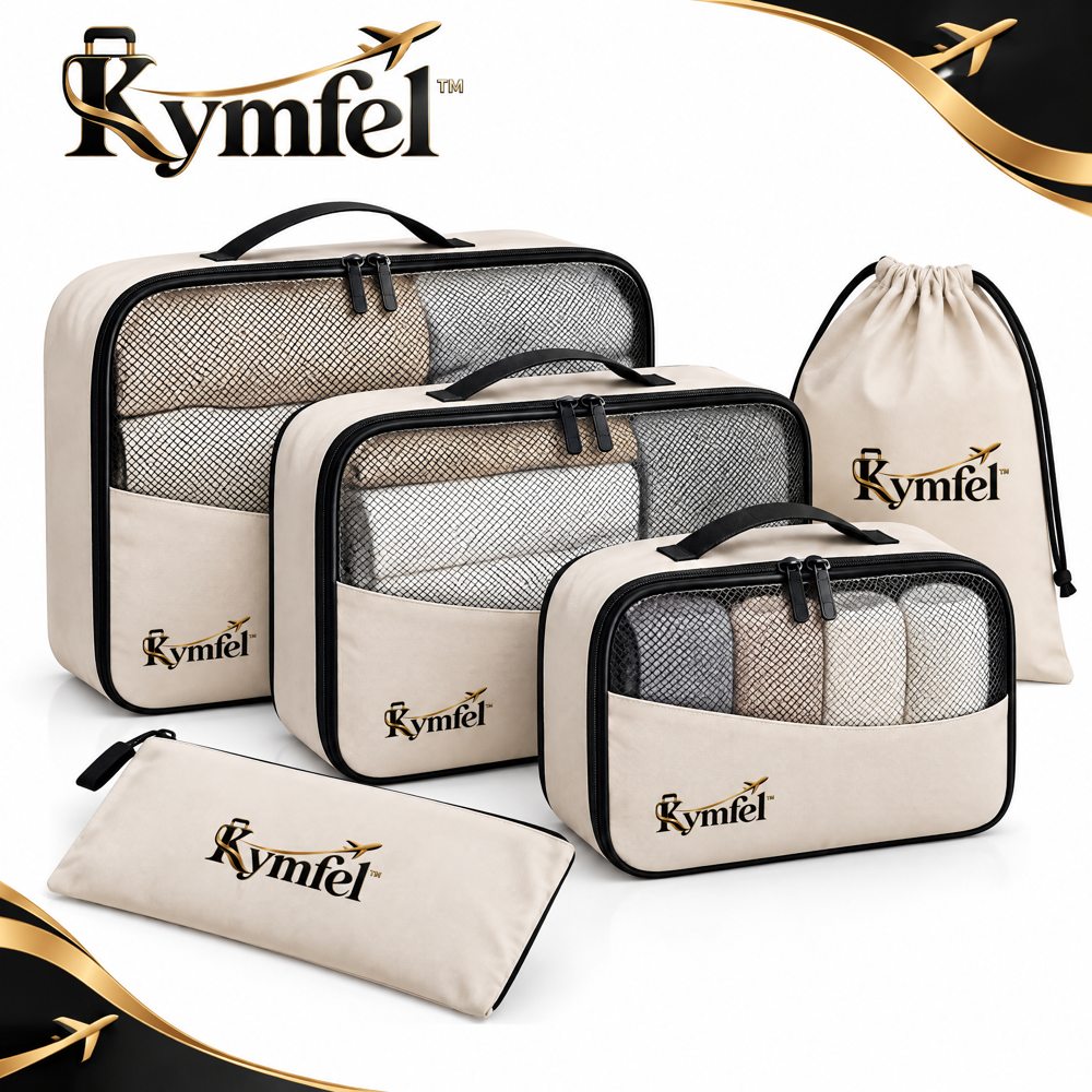 Beige Packing Cube Organizer Set — photo 1