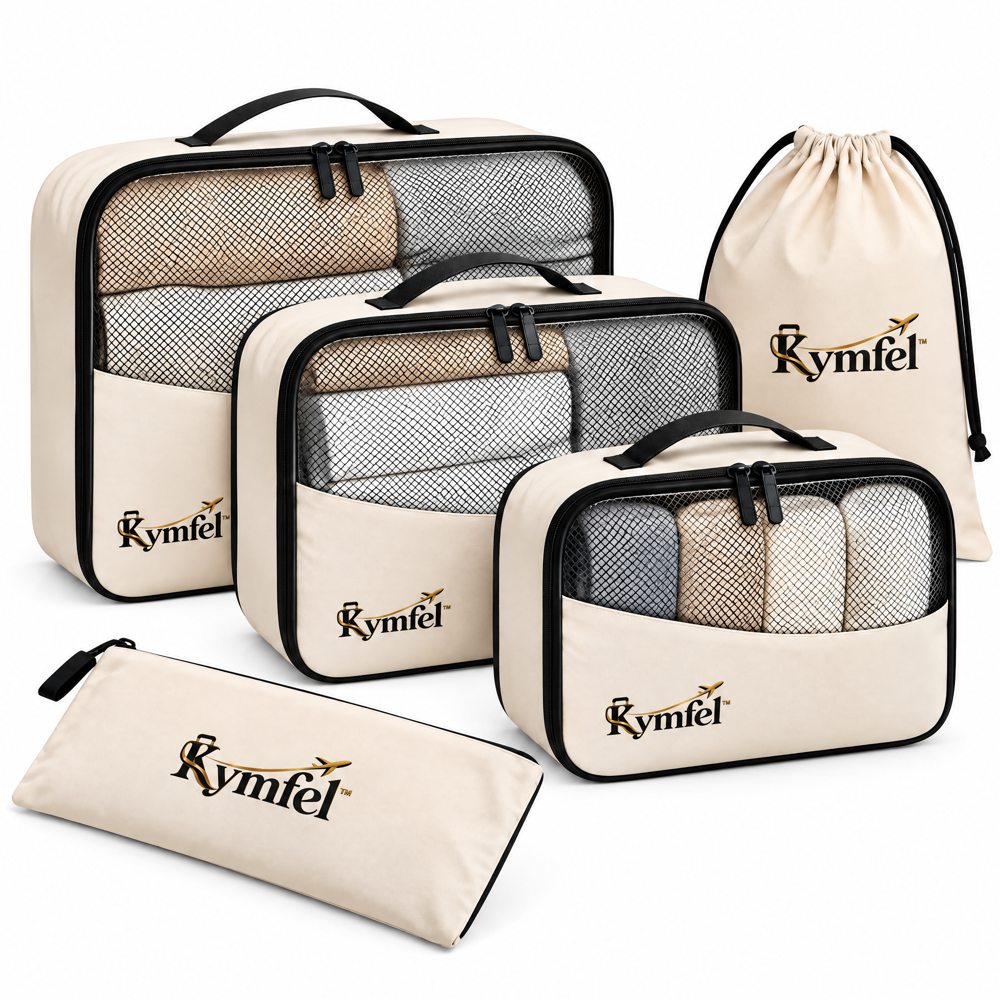 Beige Packing Cube Organizer Set — photo 2