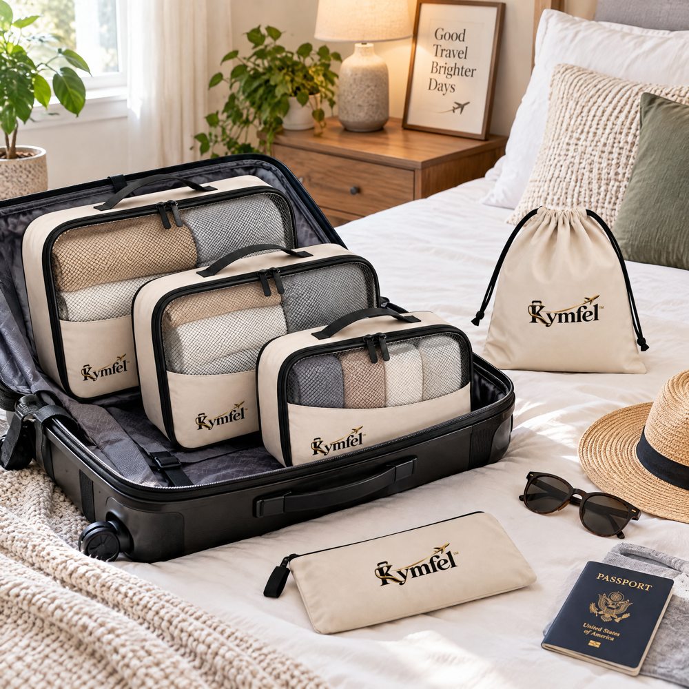 Beige Packing Cube Organizer Set — photo 4
