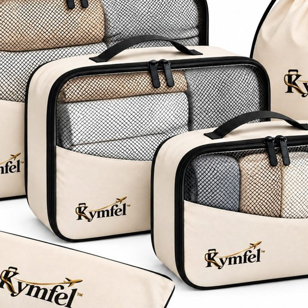 Beige Packing Cube Organizer Set — photo 5