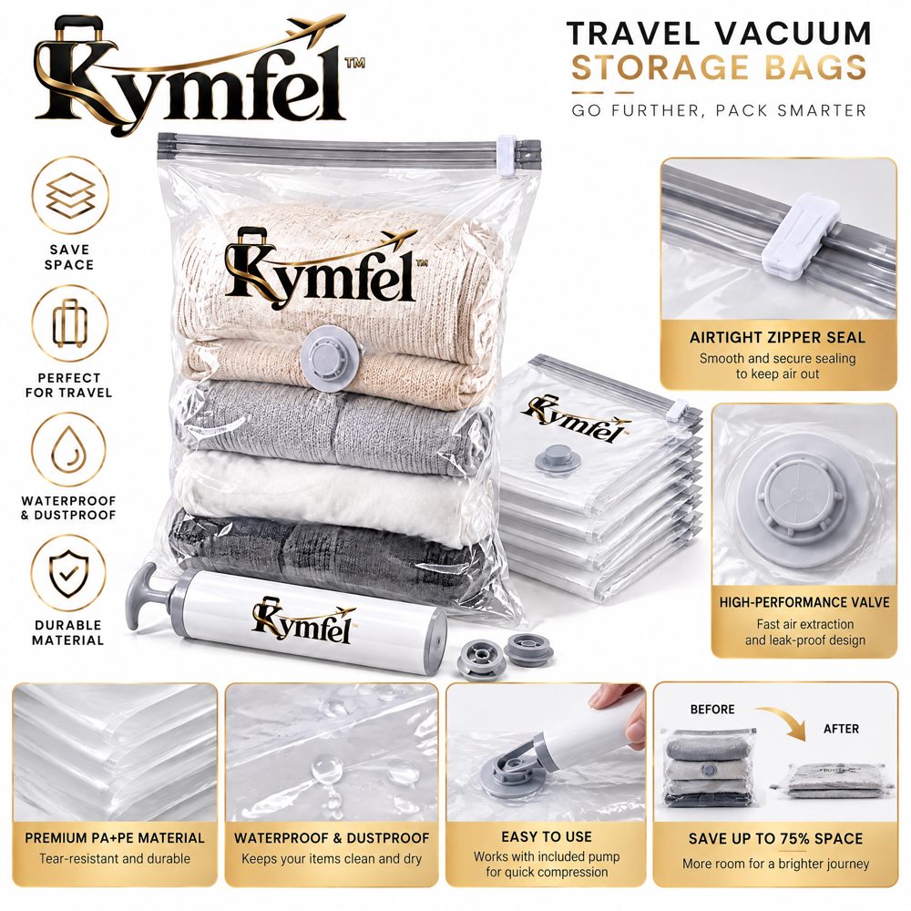 Travel Vacuum Compression Storage Bags — view 3