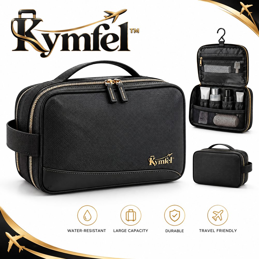 Black Hanging Toiletry Organizer Bag — view 1