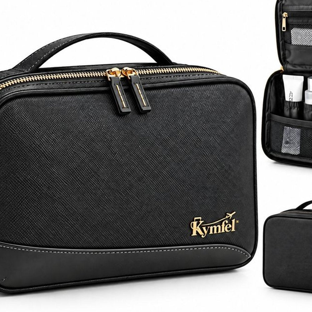 Black Hanging Toiletry Organizer Bag — view 5