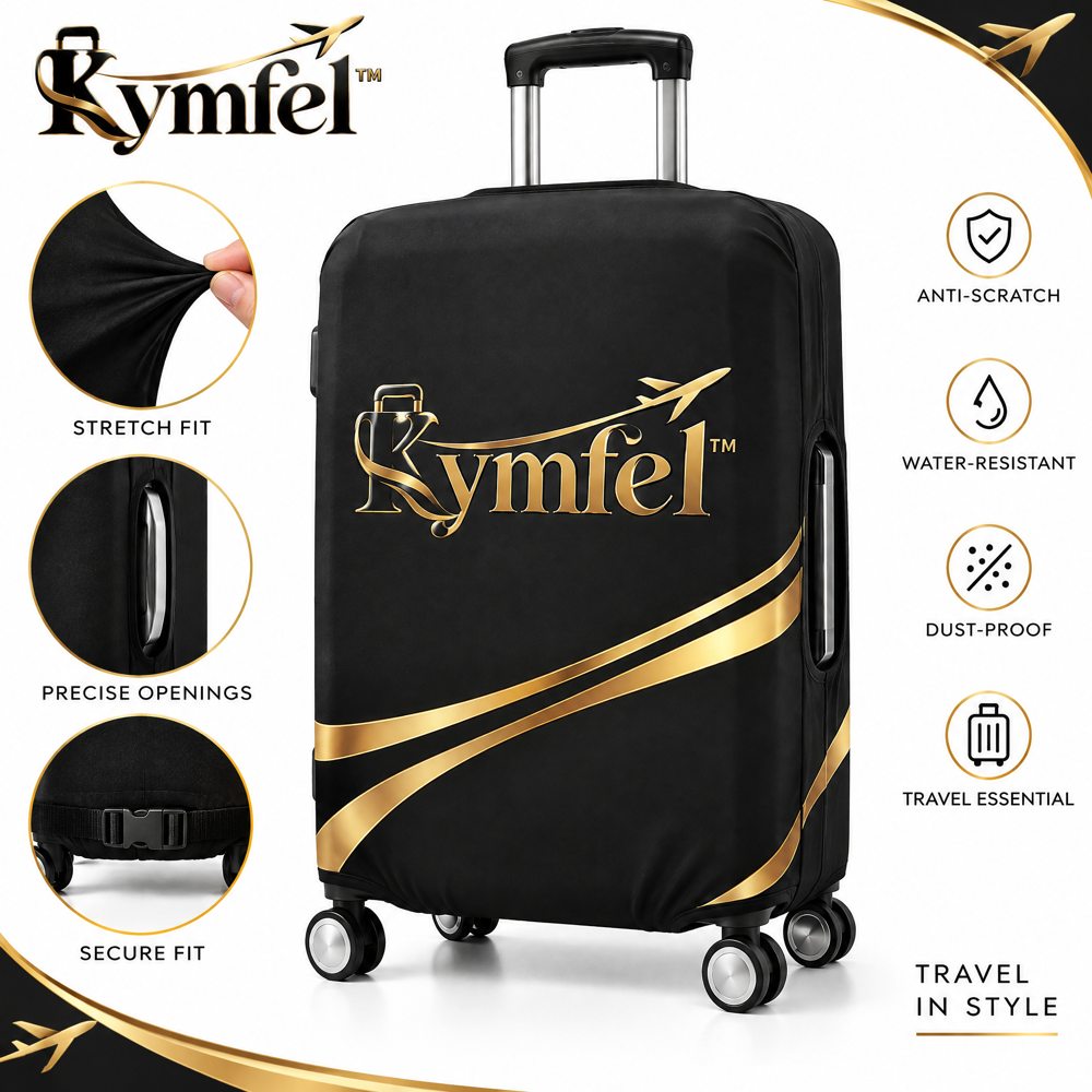 Black & Gold Stretch Luggage Cover — view 1