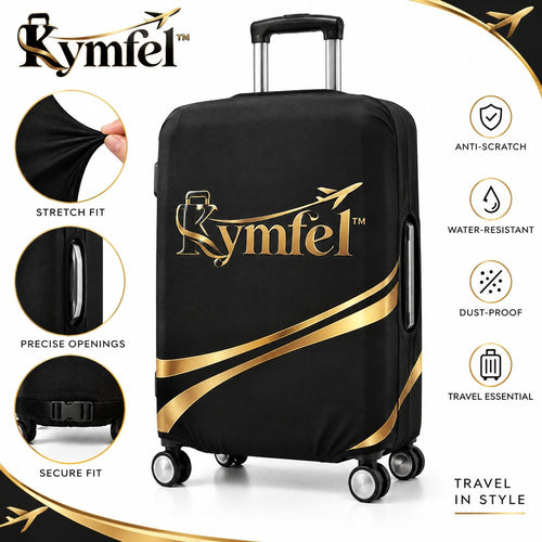 Black & Gold Stretch Luggage Cover — view 1
