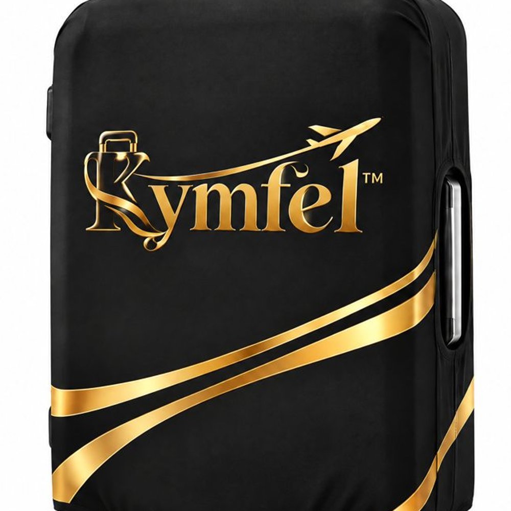 Black & Gold Stretch Luggage Cover — view 5