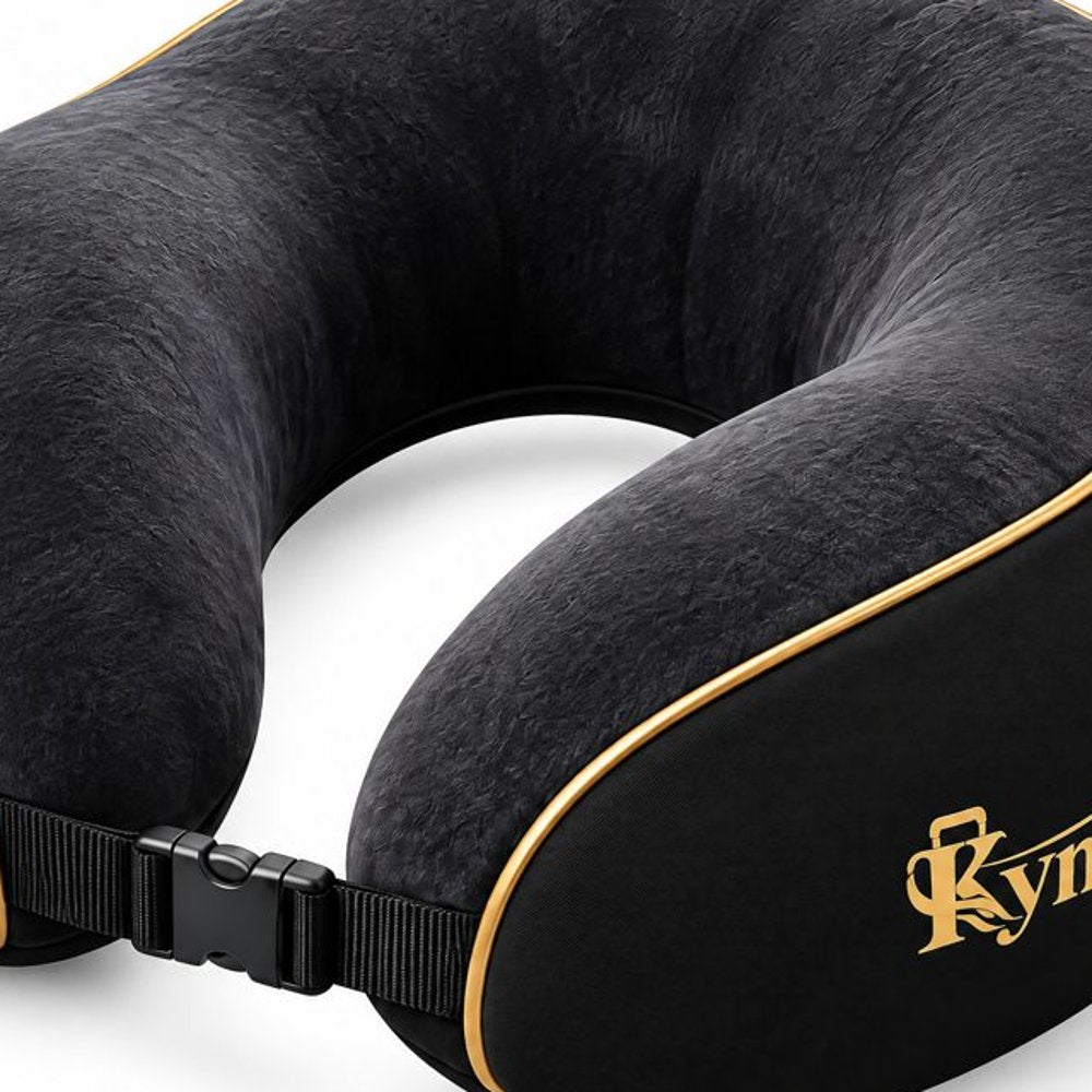 Black U-Shaped Travel Neck Pillow — view 5