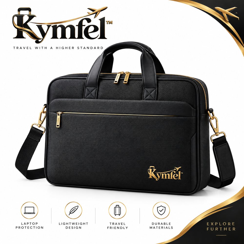 Black Laptop Messenger Briefcase — view 1