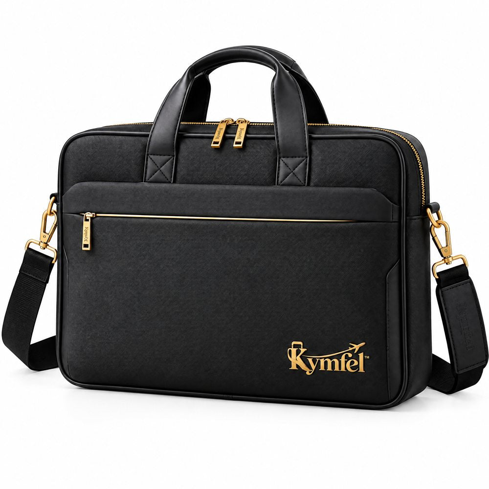 Black Laptop Messenger Briefcase — view 2