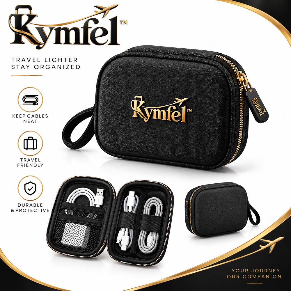 Compact Travel Cable Organizer Case — view 1