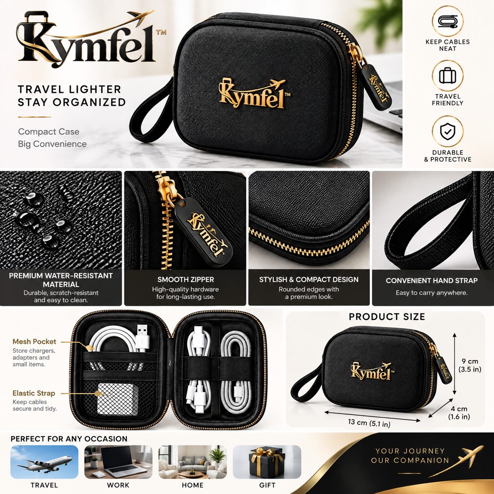 Compact Travel Cable Organizer Case — view 3