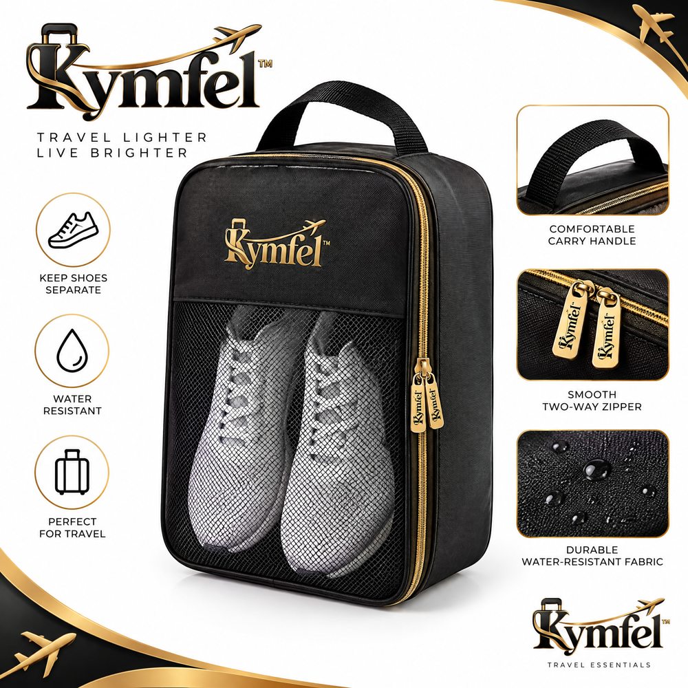 Black Travel Shoe Organizer Bag — view 1
