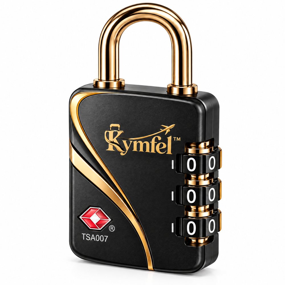 Three-Digit Combination Luggage Padlock — view 2