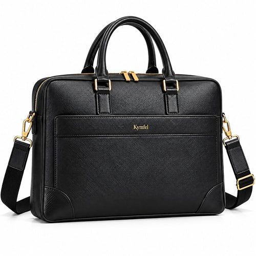 Black Business Laptop Tote Briefcase — view 2
