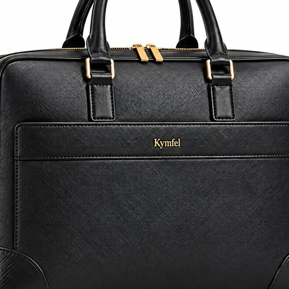 Black Business Laptop Tote Briefcase — view 5