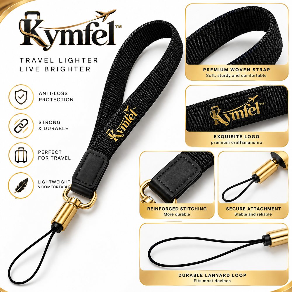 Black Wrist Lanyard with Loop Connector — view 3